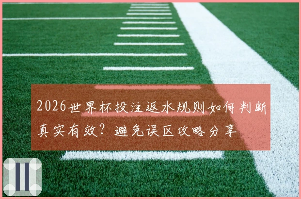 2026世界杯投注返水规则如何判断真实有效？避免误区攻略分享